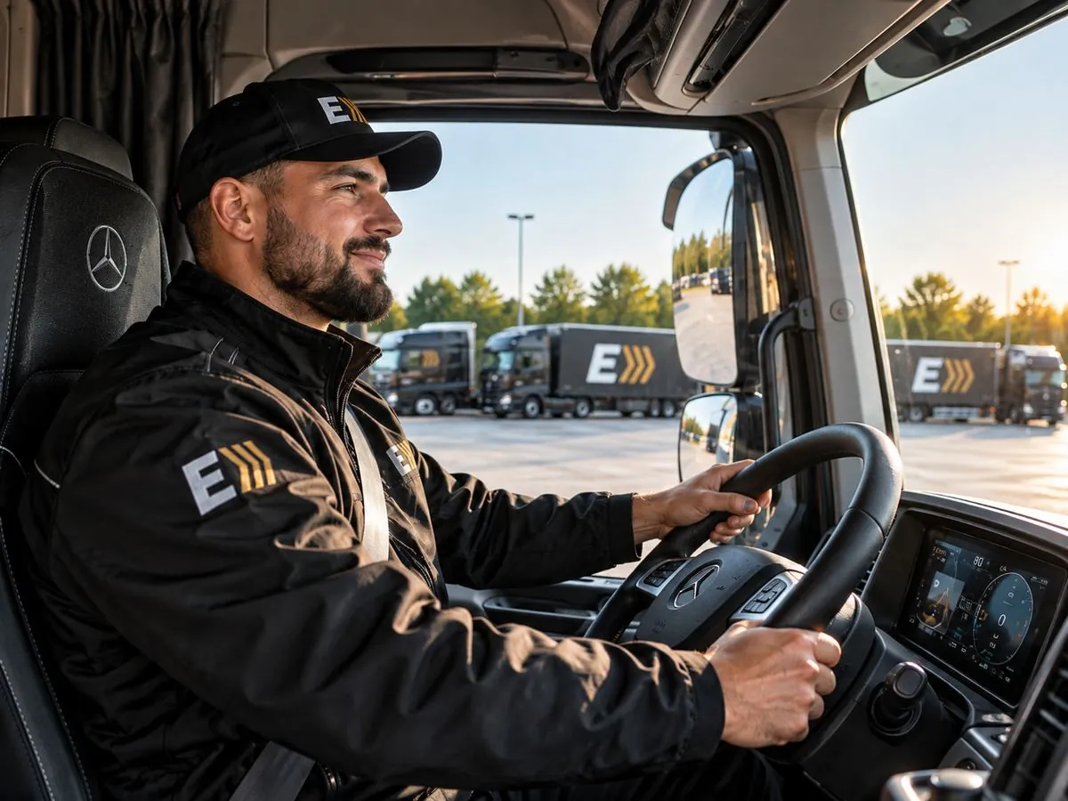 Fahrer am Steuer, KI-generiertes Bild