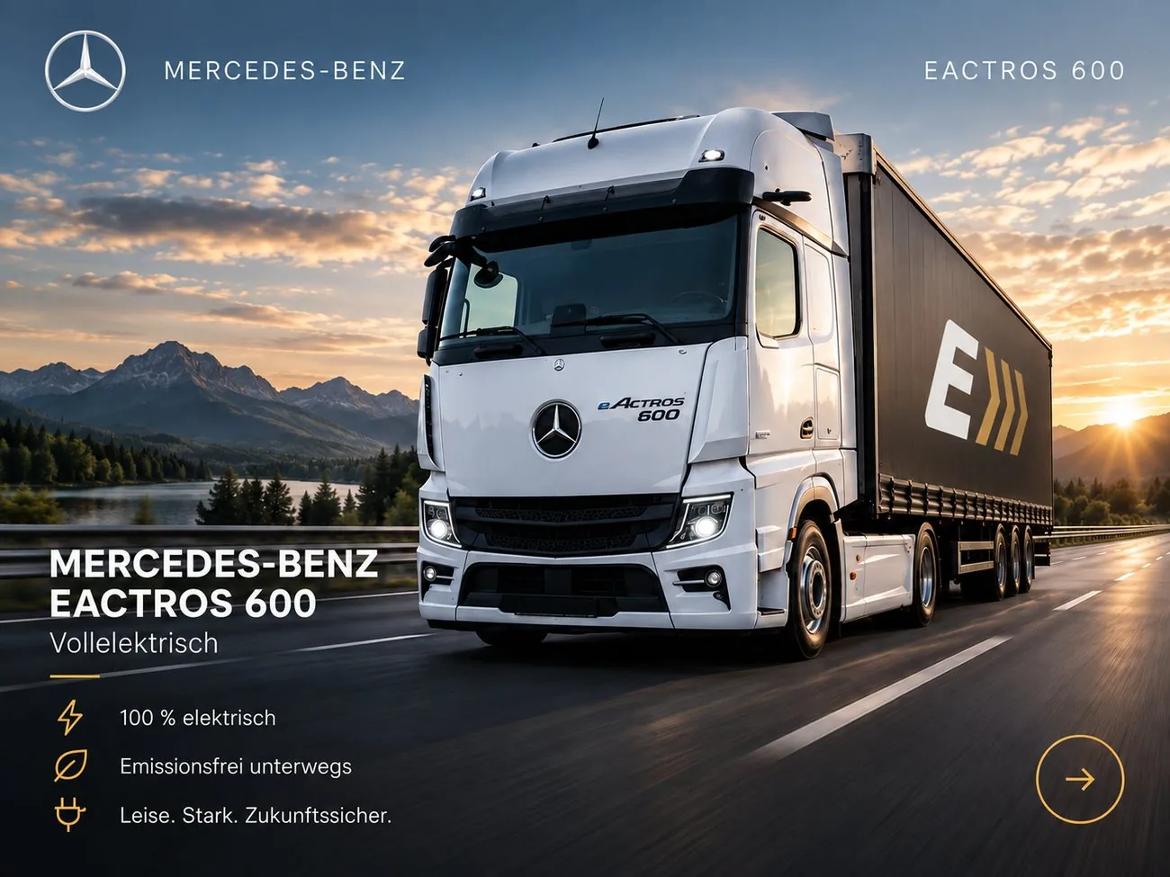 Mercedes-Benz eActros 600, KI-generiertes Bild